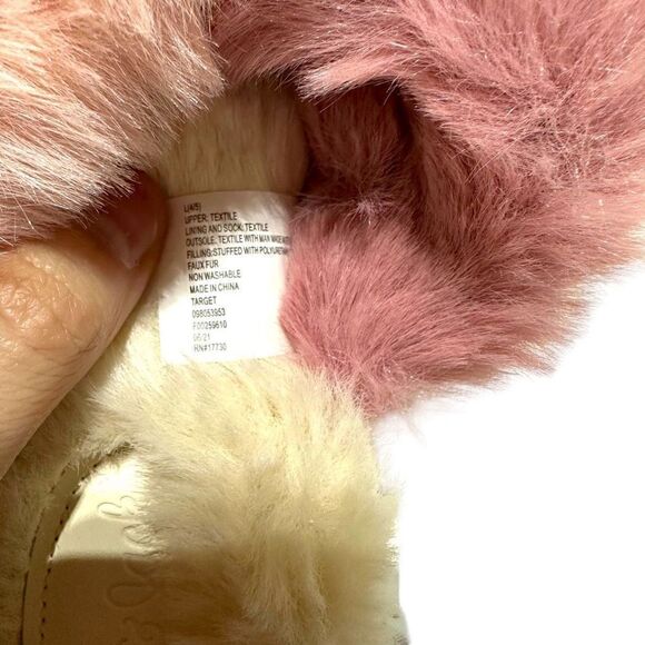 Cat & Jack Kid’s Crossband Fuzzy Slippers Size Large (4/5) - Picture 5 of 6